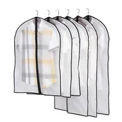 Pokrowce na ubrania - Biały Pokrowiec Na Ubrania Z Zamkiem 60X120 cm Wodoodporny Trwały - miniaturka - grafika 1