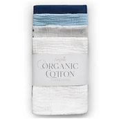 Pieluchy - 4-pack organicznych pieluszek muślinowych Boy Set 30x30, BabySteps - miniaturka - grafika 1