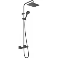 Zestawy prysznicowe - Hansgrohe Vernis Shape zestaw prysznicowy termostatyczny z deszczownicą czarny mat 26097670 - miniaturka - grafika 1