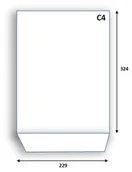 Systemy ekspozycyjne i znaki informacyjne - Koperta samoklejąca C4 250 szt biała - miniaturka - grafika 1