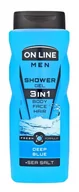 Żele pod prysznic dla mężczyzn - On Line Men Żel pod prysznic 3in1 Deep Blue dla mężczyzn 410ml - miniaturka - grafika 1