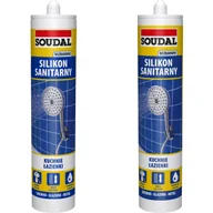 Silikony - Soudal Silikon Sanitarny Bezbarwny DUO-PACK 280+280 ml - miniaturka - grafika 1