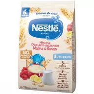 Kaszki dla dzieci - Nestle Kaszka mleczna owsiano-pszenna malina banan bez dodatku cukru dla niemowląt po 6 miesiącu 180 g - miniaturka - grafika 1