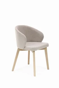 Flavio 5 krzesło tapicerowane beżowe nogi dąb sonoma - Krzesła - miniaturka - grafika 1