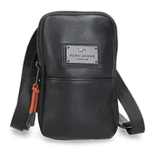 Paski - Pepe Jeans Egham Obudowa na messenger Mały Czarny 10,5x18x2 cms Poliester, czarny, Talla única, Mały pasek na ramię - miniaturka - grafika 1