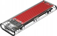 Obudowy i kieszenie na dyski twarde - Kieszeń dyskowa M.2 NVME na USB-C 10Gbps - czerwona - miniaturka - grafika 1