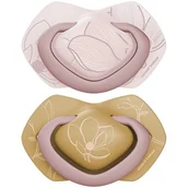 Smoczki uspokajające - Smoczek CANPOL BABIES Light touch 18 m+ Symetryczny Różowo-złoty (2 sztuki) - miniaturka - grafika 1