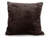 Poszewki na poduszki - POSZEWKA NA PODUSZKĘ MIĘKKA TŁOCZONY WZÓR JASIEK FUERO 40x40 CZARNA - miniaturka - grafika 1