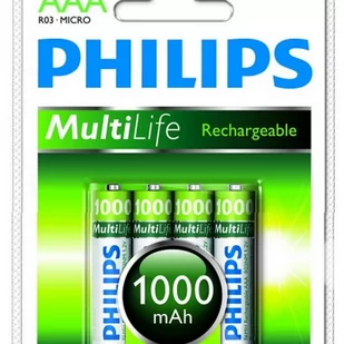 Akumulator PHILIPS AAA HR03 1,2V NI-MH 1000 MAH 1szt - Ładowarki i akumulatory - miniaturka - grafika 1