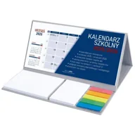 Kalendarze - Kalendarz 2025/26 szkolny z notesem szary - miniaturka - grafika 1