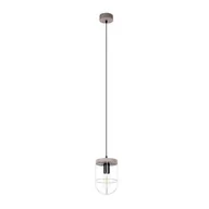 Lampy sufitowe - Britop Industrialna LAMPA wisząca NETUNO 1871759157 metalowa OPRAWA druciany zwis drewno srebrny - miniaturka - grafika 1