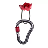 Sprzęt wspinaczkowy - Zestaw przyrząd asekuracyjny z karabinkiem Ocun Belay Set Eagle/Hurry red - ONESIZE - miniaturka - grafika 1
