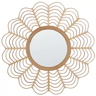 Lustra - Bambusowe Okrągłe Lustro Ścienne Słońce ⌀ 60 Cm Naturalne Tumbit - miniaturka - grafika 1