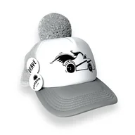 Czapki dla dzieci - Szara czapka z daszkiem Pom Pom Cap Auto - miniaturka - grafika 1