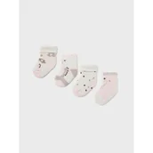 Skarpetki dla dzieci - Zestaw 4 par wysokich skarpet dziecięcych Mayoral 9759 Różowy - miniaturka - grafika 1