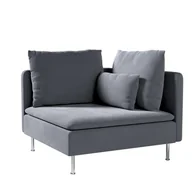 Pokrowce na meble - Dekoria pl pl Pokrowiec na sekcję narożną Söderhamn grafitowy szary 99 x 99 x 83 cm Velvet 1008-704-12 - miniaturka - grafika 1