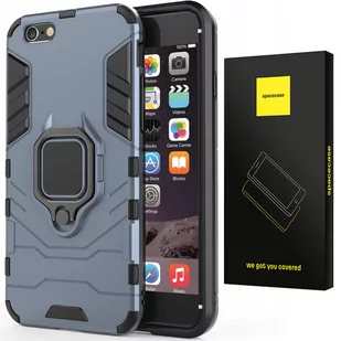 Etui Pancerne Spacecase X-Ring Uchwyt Magnetyczny Uchwyt Ring Case Obudowa Plecki Iphone 6/6S Niebieski - Etui i futerały do telefonów - miniaturka - grafika 1