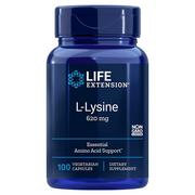 Witaminy i minerały dla sportowców - Life Extension Life Extension L-lizyna 620 mg 100 kapsułek roślinnych P34801 - miniaturka - grafika 1