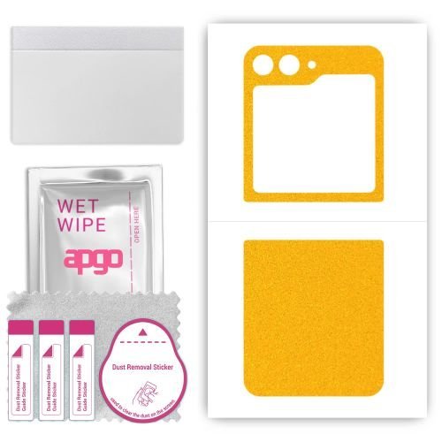 folia naklejka skórka strukturalna na TYŁ do Samsung W24 Flip - Żółty Pastel Matowy - apgo SKINS