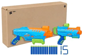 Nerf Elite Jr Ultimate Starter Set, 2 Easy Play Toy Foam Blasters, 15 Nerf - Zabawki militarne - miniaturka - grafika 1