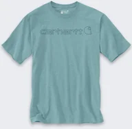 Koszulki męskie - Koszulka Carhartt Dearborn Relaxed Logo SummerBlue - miniaturka - grafika 1