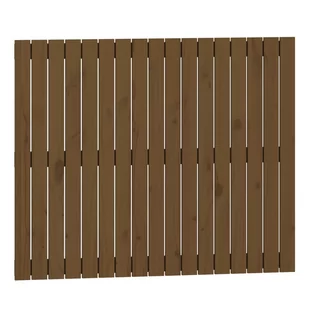 Wezgłowie łóżka, miodowy brąz, 108x3x90 cm, lite drewno sosnowe Lumarko - Inne meble do sypialni - miniaturka - grafika 3