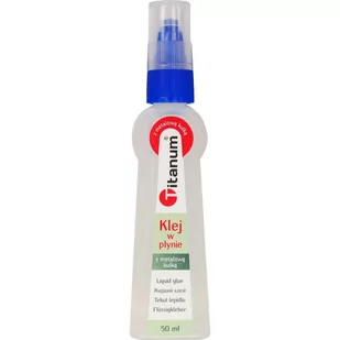 Titanum Klej w płynie z metalową kulką 50ml - Przybory szkolne - miniaturka - grafika 1