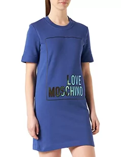 Love Moschino Sukienka damska, niebieski, 44 - Sukienki - miniaturka - grafika 1