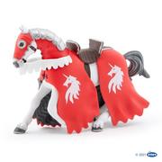 Figurki dla dzieci - Papo Figurki kolekcjonerskie - Czerwony koń - Do kojarzenia z rycerzem Jednorożec na włócznię - dla dzieci - dziewcząt i chłopców - Od 3 lat 39781 - miniaturka - grafika 1