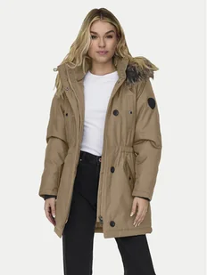 ONLY Parka Iris 15304625 Brązowy Regular Fit - Kurtki damskie - miniaturka - grafika 1
