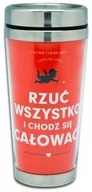 Kubki termiczne - Kubek termiczny Rzuć wszystko i chodź się całować, 300 ml - miniaturka - grafika 1