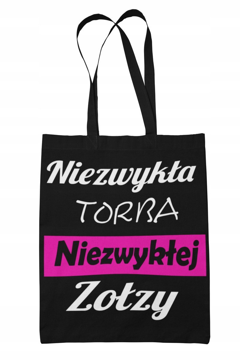 Torba Shopper-materiałowa-na ramie- śmieszny napis