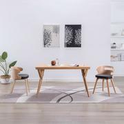 Krzesła - vidaXL Krzesło jadalniane z drewnianą ramą, czarne, sztuczna skóra - miniaturka - grafika 1