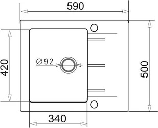 Pyramis ALAZIA 59x50 1B 1D iron grey 070036812 - Zlewozmywaki - miniaturka - grafika 2
