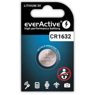 EverActive 1 x bateria litowa mini CR1632 CR16321BL - Baterie i akcesoria - miniaturka - grafika 1