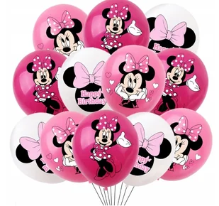 Balony gumowe z nadrukiem Minnie (12 szt.) - Balony i akcesoria - miniaturka - grafika 1