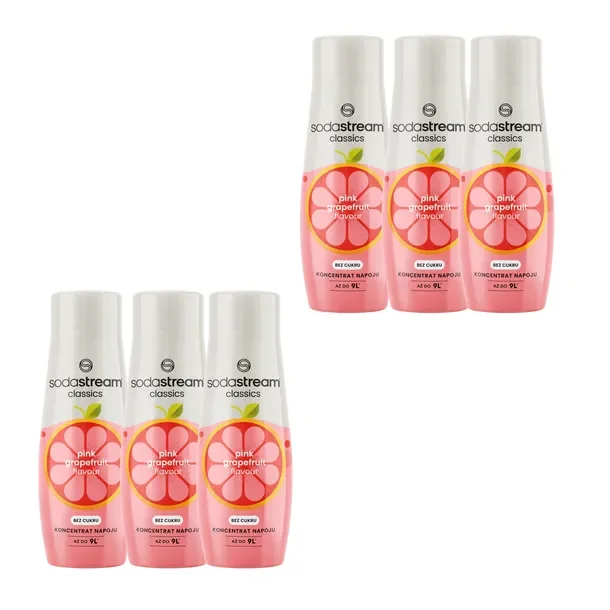 6x Syrop Grejpfrut Grapefruit SodaStream Bez Cukru do Saturatora 440ml