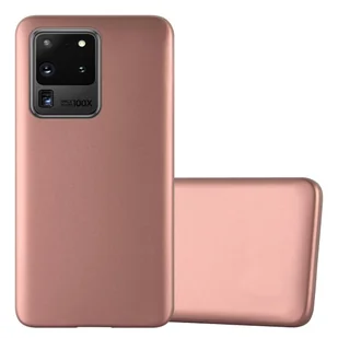 Pokrowiec Do Samsung Galaxy S20 ULTRA w METALLIC RÓŻOWE ZŁOTO Etui TPU Silikon Obudowa Ochronny Case Cover Cadorabo - Etui i futerały do telefonów - miniaturka - grafika 1
