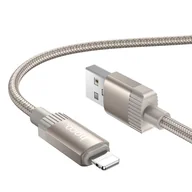 Kable USB - Kabel USB A do Lightning Hoco 2,4A 1 m X117 złoty - miniaturka - grafika 1