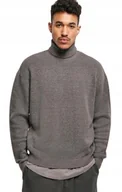 Swetry męskie - URBAN CLASSICS SZARY SWETER MĘSKI Z WYSOKIM GOLFEM MELANŻ M JQA - miniaturka - grafika 1