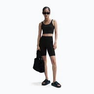 Bielizna sportowa damska - Biustonosz treningowy Nike Zenvy Rib Light Support Longline black/black WYSYŁKA W 24H 30 DNI NA ZWROT - miniaturka - grafika 1