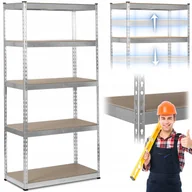 Szafy i regały magazynowe - Regał metalowy magazynowy 183 x 90 x 45 cm Humberg HR-700 srebrny, Humberg, - miniaturka - grafika 1