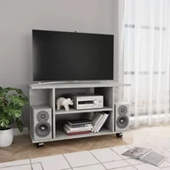 Szafki RTV - vidaXL Szafka pod TV z kółkami, betonowy szary, 80x40x40 cm - miniaturka - grafika 1
