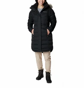 Damski płaszcz puchowy pikowany Columbia Belle Isle Mid Down Jacket - czarny - COLUMBIA - Płaszcze damskie - miniaturka - grafika 1
