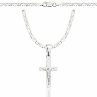 OPRAVA SREBRNY ŁAŃCUSZEK GUCCI Z KRZYŻYKIEM 925 - 3,5MM 60cm - Łańcuszki - miniaturka - grafika 1