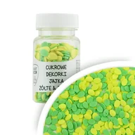 Dodatki do ciast w proszku - Posypka cukrowa JAJKA ŻÓŁTE I ZIELONE mix Sweet Decor, 30 g - miniaturka - grafika 1
