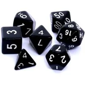 Akcesoria do gier planszowych - Rebel Kości Komplet do RPG Matowe Czarne - miniaturka - grafika 1