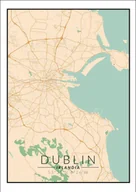 Plakaty - Dublin mapa kolorowa - plakat 40x50 cm - miniaturka - grafika 1