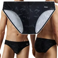 Kąpielówki męskie - Kąpielówki Męskie Dopasowane Slipy Kąpielowe na Basen Sportowe ATLANTIC XXL - miniaturka - grafika 1
