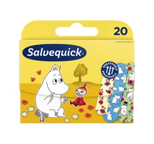 Salvequick CEDERROTH MUMINKI Plastry odporne na wodę i brud różne rozmiary - 20 - Apteczki i materiały opatrunkowe - miniaturka - grafika 1